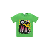 A Ape Print Baby Milo For Kids T Shirt Children 'S Clothing Baby Roller Skating Little Monkey T-shirt Cartoon Short Sleeve