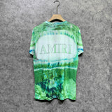 Amiri T Shirt Tie-Dye Pattern Letter Print Casual