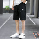 Mens Cargo Shorts Summer Overalls Pants Men's Loose Sports Pirate Shorts Casual Beach Student Cropped Pants Men