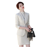 Women Pants Suit Uniform Designs Formal Style Office Lady Bussiness Attire White Fashion Tailored Suit Coat Business Wear