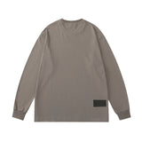 Mens Fall Outfits Vintage Wash Long Sleeve Loose Top
