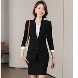 Women Pants Suit Uniform Designs Formal Style Office Lady Bussiness Attire Autumn Long Sleeve Slim-Fitting Workwear Suit