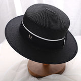 Italian Fedora Hats White Straw Hat Women's Top Hat Summer Women's