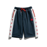 Men Pants Men's Clothes Summer Wear Vintage Men's Shorts Casual Loose Contrast Color Embroidery Sports Shorts