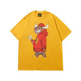 Justin Bieber Drew House T shirt High Street Fashionable Cute Cattle Yellow Casual Loose Men's and Women's ShortSleeved Tshirt