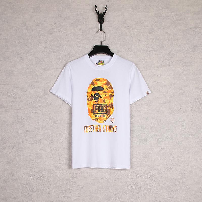 A Ape Print T Shirt Spring and Summer Ape Head Joint Name Jesus Survival Chicken Couple Short Sleeve T-shirt