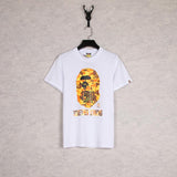 A Ape Print T Shirt Spring and Summer Ape Head Joint Name Jesus Survival Chicken Couple Short Sleeve T-shirt