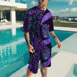 3D T Shirt Loose Printed Two-Piece Suit Shorts