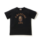 A Ape Print for Kids T Shirt Printed Chocolate Letter Short Sleeve