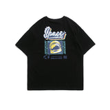 Men T Shirt Summer Casual Tops Men's Clothes Summer Wear Retro Men's round Neck Short Sleeve Beautiful Casual Helmet Printed T-shirt Fashion