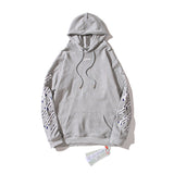 Autumn And Winter Forbidden Ring Slogan Arrow Pattern Hooded Sweater For Men And Women