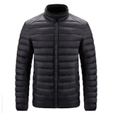 Doudoune Men's Autumn and Winter Lightweight Cotton-Padded Coat Large Size Cotton-Padded Coat Men's Stand Collar Coat