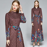 Russian Style Dress Fashion Printed Dress