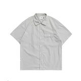 2022 Summer Man T Shirt Workwear Shirt Loose Solid Color