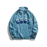 Men Fall Outfits Vintage Corduroy Embroidered Baseball Uniform Jacket Loose Couple Jacket