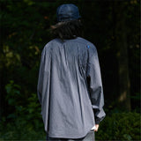 Men Shacket Long Sleeve Autumn Shirt Autumn Youth Fashion Shirt Striped Lapel Plaid Shirt for Men