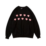 Mens Fall Outfits Love Long Sleeve T-shirt Autumn and Winter Loose Round Neck Sweater