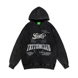 Men Fall Outfits Retro Alphabet Printed Hoodie Loose Couple Casual Jacket