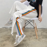 Harajuku Clothing Men Classic Retro Pants Straight Leg Pan Summer Casual Pants Wide Leg Trousers
