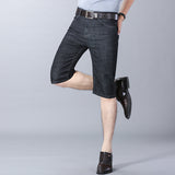 Men Jean Shorts Summer Men's Jeans Middle Pants Stretch Korean Washed-out Casual