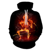 Fire and Ice Hoodie Spring and Autumn Printed Hoodie Sweater Trendy
