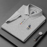 USPA Shirts Short-Sleeved T-shirt Summer Business Men's Embroidery Lapel Polo Shirt