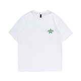 Men T Shirt Summer Casual Casual Five-Pointed Star Printed T-shirt for Summer Vintage Men's round Neck Short Sleeve Casual