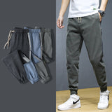 Men Summer Jeans Spring Elastic Waist Ankle-Tied Harem Jeans plus Size Retro Sports Trousers Men