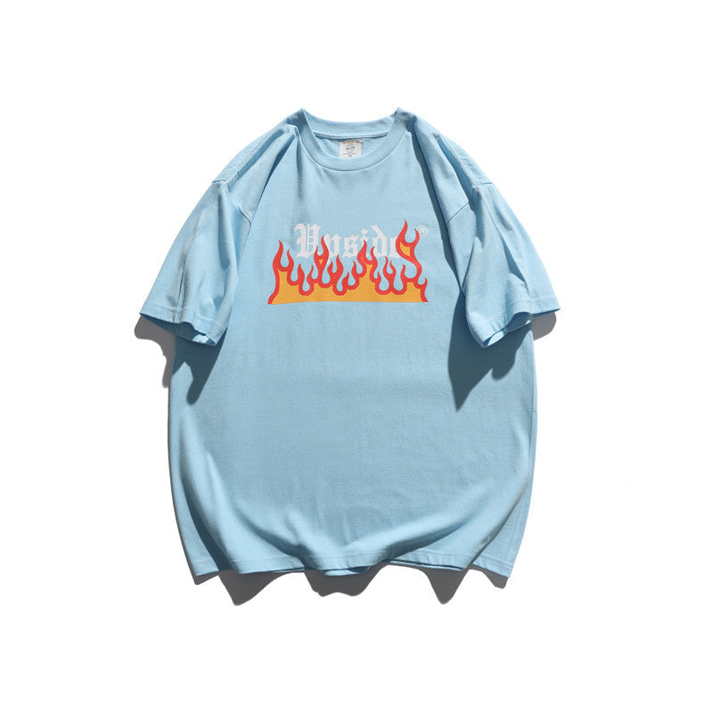 2022 Summer man t shirt Splashed Ink Printing Couple Short Sleeve