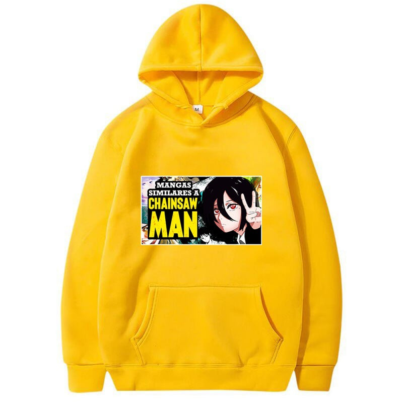 Chainsaw Man Hoodie Little Red Anime Velvet