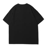 Men T Shirt Summer Casual Tops Letter Print Short-Sleeve T-shirt Men's Fashion Brand round Neck Half Sleeve Trendy Loose Pullover
