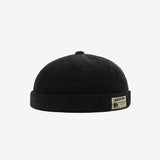 Mens Beanies Hat Female Autumn and Winter Cloth Label Corduroy Hat Hip Hop Hat