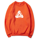 Palace Hoodie Palace Triangle Skateboard Loose-Fitting Pullover Round-Neck Sweaters Menswear Hoodie Coat