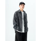 Men Shacket Long Sleeve Autumn Shirt Long Sleeve Shirt Versatile Casual Top Coat