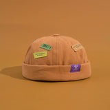 Mens Beanies Hat Female Retro Street Brimless Hip Hop Brush Cut Skullcap Men