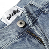 Men Jean Shorts Fashion Brand Washed Denim Shorts Men's Street Fashion Loose Straight Shorts Summer Bermuda Shorts