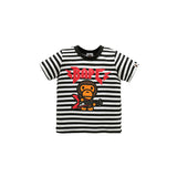 A Ape Print for Kids T Shirt Children's Clothing Bass Player Striped T-shirt