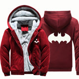 Batman Hoodie Cardigan Sports Fleece Padded