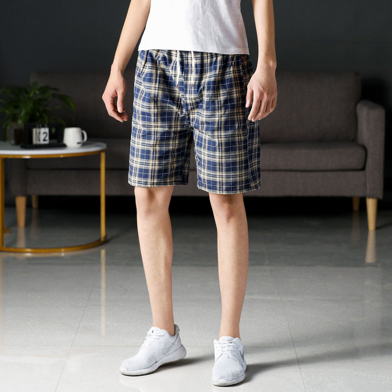 Mens Swim Trunks Plaid Men's Shorts Summer Casual Beach Pants Fifth Pants Sports Breathable