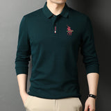 USPA Shirts Cotton Polo Shirt Men's Spring Embroidery Business Long-Sleeved T-shirt