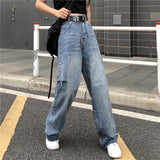 Harajuku Clothing Men Classic Retro Pants Straight Leg Pant Summer Vintage Jeans Men and Women Wide Leg Pants Trousers
