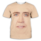 Rave Outfits Mens Nicholas Cage Print Funny