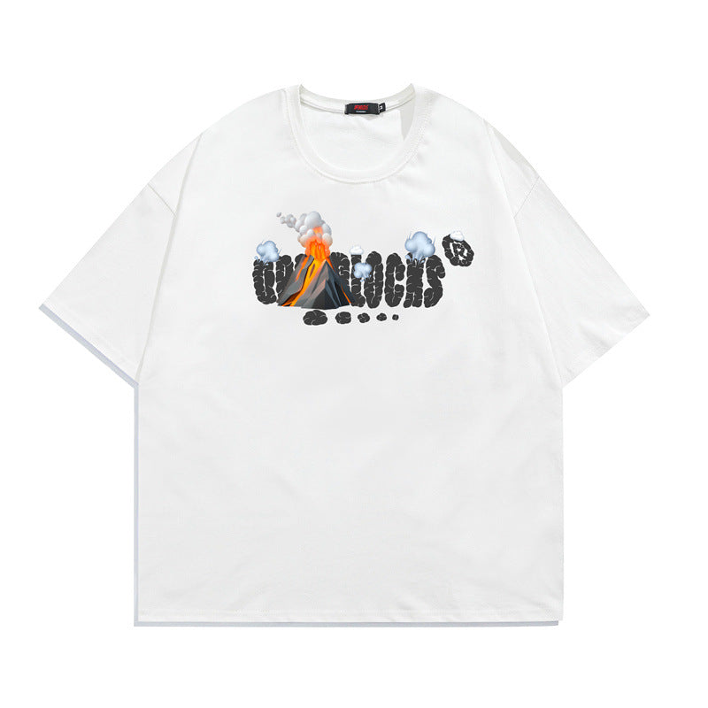 2022 Summer man t shirt Graffiti Cartoon Printed Short Sleeve