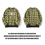 A Ape Print Sweatshirt Shark Head Little Dinosaur Camouflage Pullover Sweater Men's and Women's Coats