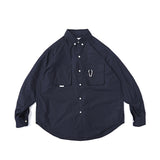 Men Shacket Long Sleeve Autumn Shirt Autumn Solid Color Polo Collar Casual Shirt for Men