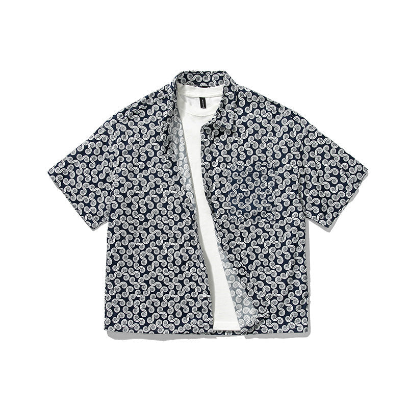 2022 Summer man t shirt Full Printed Short Sleeve Shirt