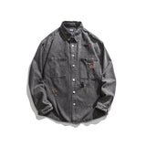 Vintage Denim Jacket Loose Spring Shirt Men's Tops Casual Men Denim Jacket