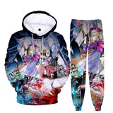 Anime Hoodie Hoodies Pullover Cosplay Costume Sweater Autumn and Winter Hooded Sweatshirt and Sweatpants Men