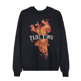Men Fall Outfits Vintage Floral Print Long Sleeves High Street Loose Sweatshirt