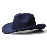 Fedora Hat Woolen Hat Style Western Big Cowboy Hat for Men and Women